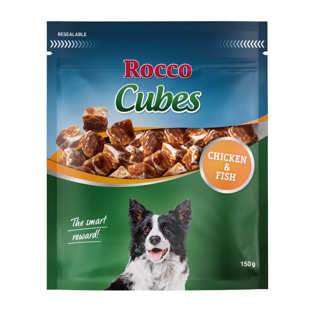 12x150g Rocco Cubes kutyasnack-csirke - Kisállat kiegészítők webáruház - állateledelek