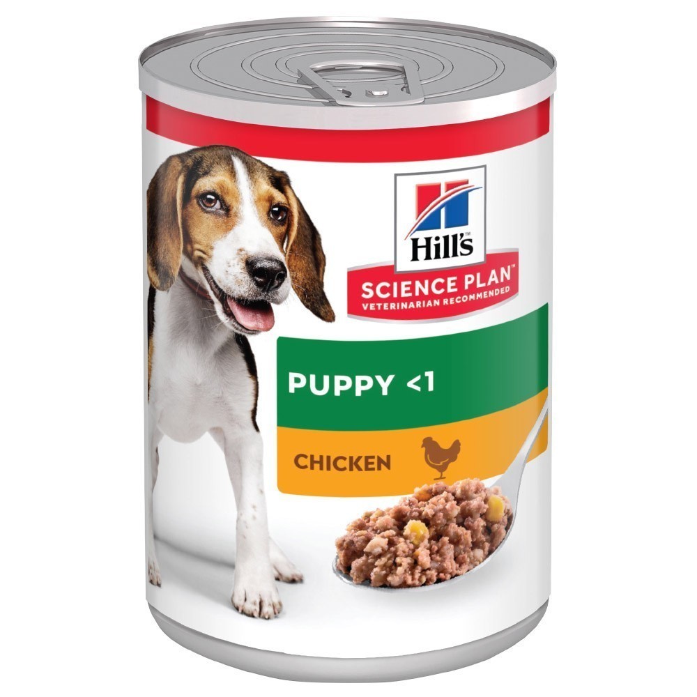 12x370g Hill's Science Plan Puppy csirke marha nedves kutyatáp 9+3 ingyen! - Kisállat kiegészítők webáruház - állateledelek
