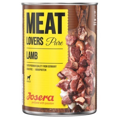 12x400g Josera Meatlovers Pure Bárány nedves kutyaeledel - Kisállat kiegészítők webáruház - állateledelek