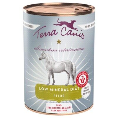 6x400g Terra Canis Alimentum Veterinarium Low Mineral Diet ló nedves kutyatáp - Kisállat kiegészítők webáruház - állateledelek