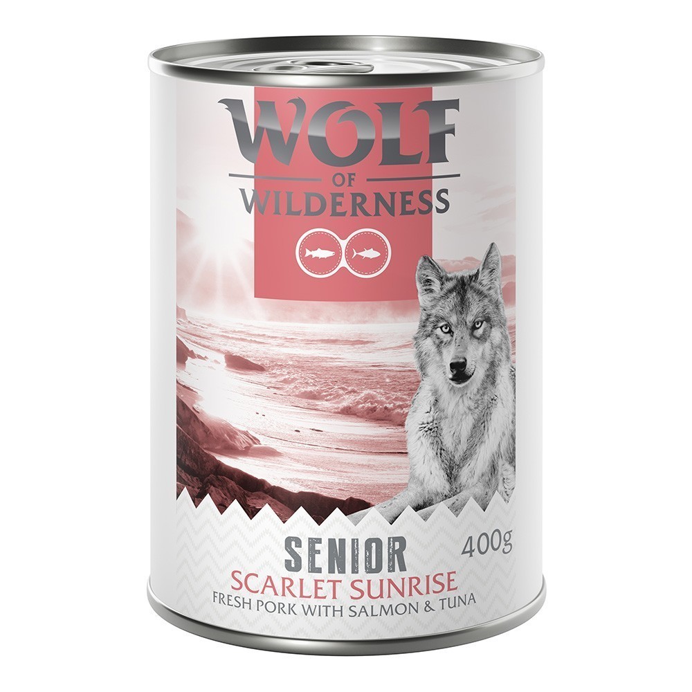 12x400g 10 + 2 ingyen! Wolf of Wilderness nedves kutyatáp- "RED Meat" Senior - Kisállat kiegészítők webáruház - állateledelek