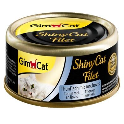 12x70g GimCat ShinyCat tonhal & szardella nedves macskatáp - Kisállat kiegészítők webáruház - állateledelek