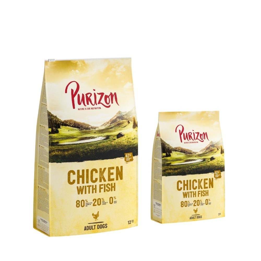 14kg Purizon Adult csirke & hal száraz kutyatáp 12+2 kg ingyen akcióban - Kisállat kiegészítők webáruház - állateledelek