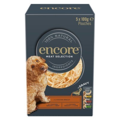 20x100g Encore Dog szószban tasakos nedves kutyatáp mix: Hús válogatás (3 fajta) - Kisállat kiegészítők webáruház - állateledelek