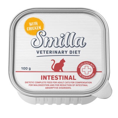 24x100g Smilla Veterinary Diet Intestinal nedves macskaeledel - Kisállat kiegészítők webáruház - állateledelek
