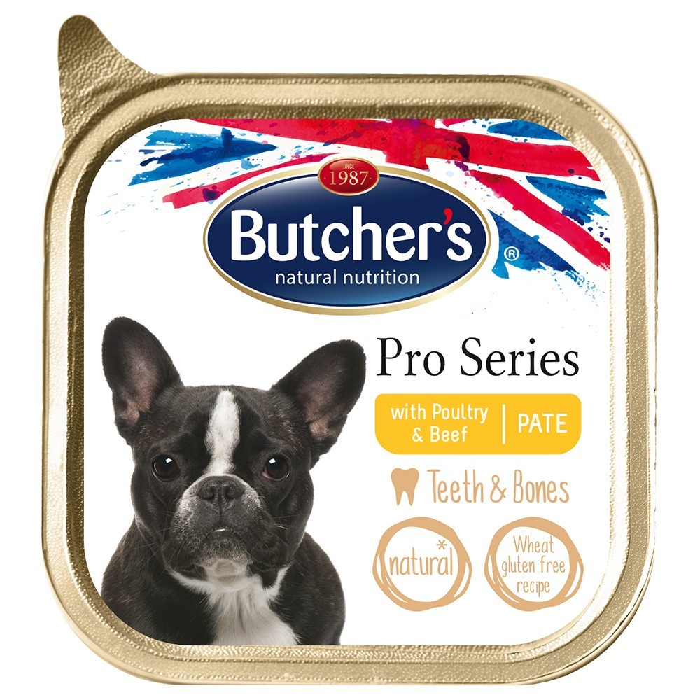 24x150g Butcher's ProSeries fogakért & csontokért Szárnyas & marha nedves kutyatáp - Kisállat kiegészítők webáruház - állateledelek