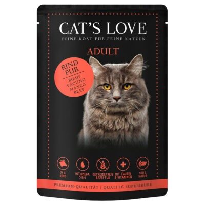 24x85g Cat's Love Marha pur nedves macskatáp - Kisállat kiegészítők webáruház - állateledelek