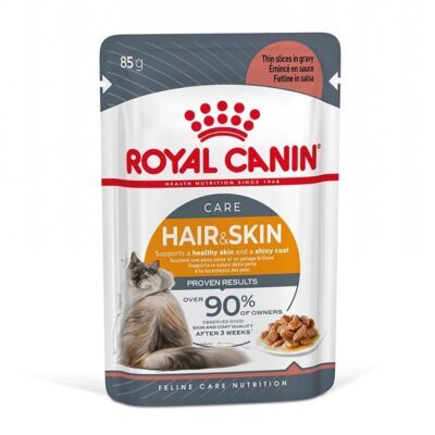 24x85g Royal Canin Hair & Skin Care szószban nedves macskatáp - Kisállat kiegészítők webáruház - állateledelek