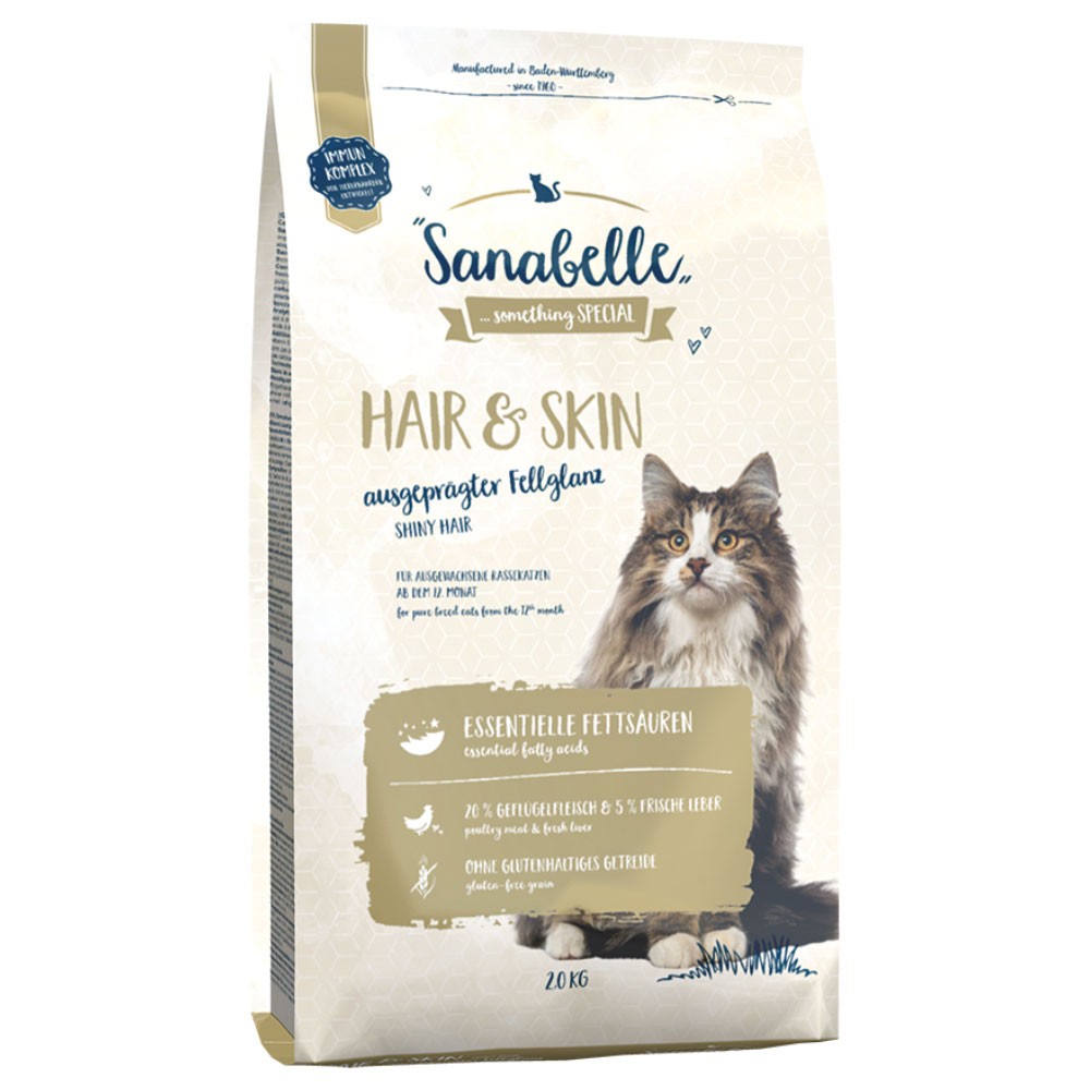 2kg Sanabelle Hair & Skin (Elegance) száraz macskatáp - Kisállat kiegészítők webáruház - állateledelek