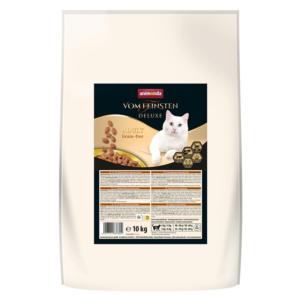 10kg animonda vom Feinsten Deluxe Adult Grain-free száraz macskatáp - Kisállat kiegészítők webáruház - állateledelek