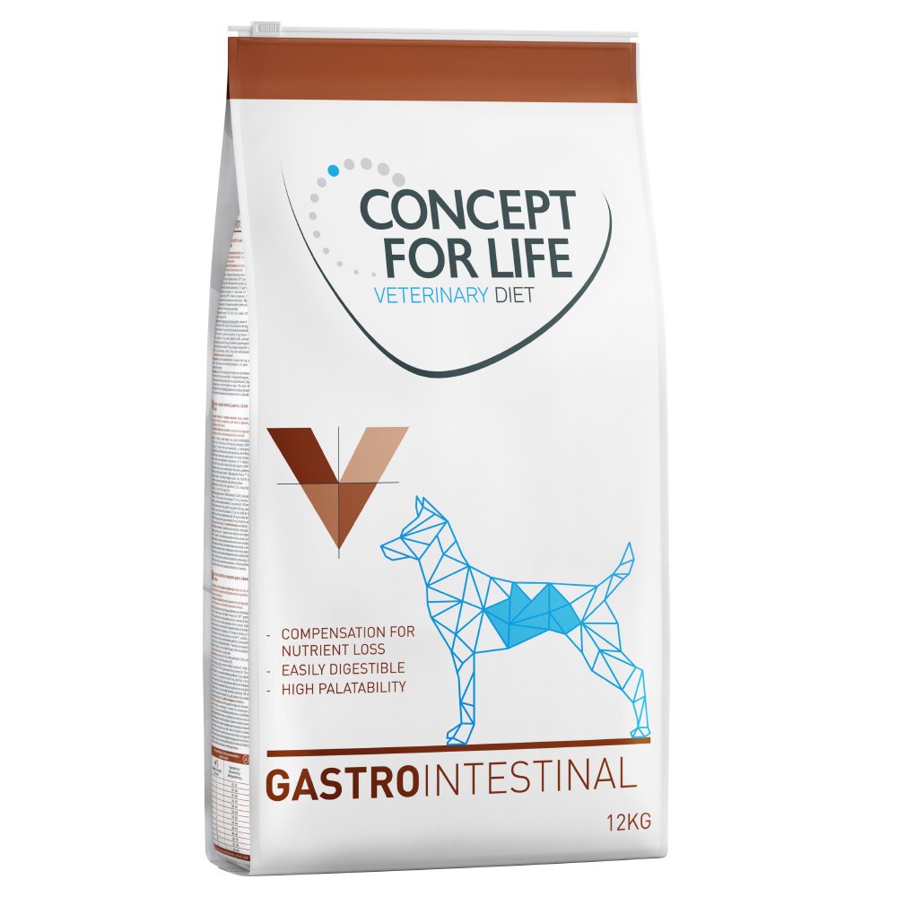 2x12kg Concept for Life Veterinary Diet Gastro Intestinal  száraz kutyatáp - Kisállat kiegészítők webáruház - állateledelek