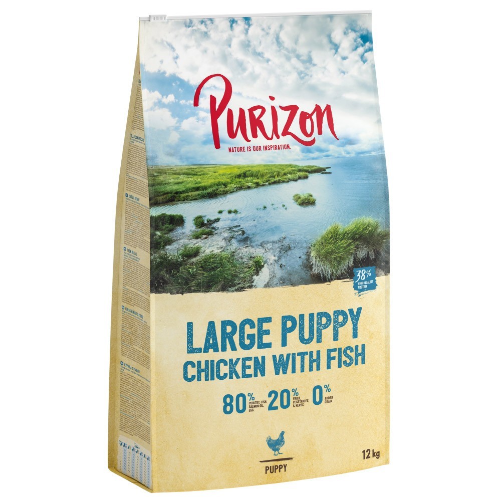 2x12kg Purizon Puppy Large csirke & hal - gabonamentes száraz kutyatáp - Kisállat kiegészítők webáruház - állateledelek