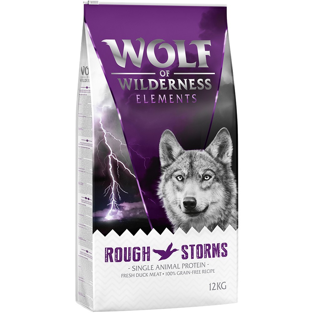 2x12kg Wolf of Wilderness "Rough Storms" - kacsa száraz kutyatáp - Kisállat kiegészítők webáruház - állateledelek