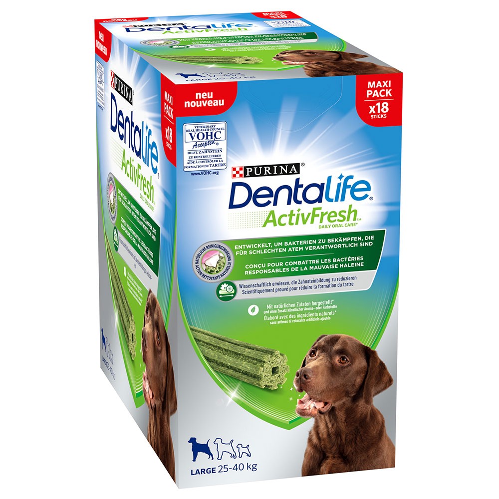 2x18db PURINA Dentalife Active Fresh napi fogápoló snack nagytestű kutyáknak - Kisállat kiegészítők webáruház - állateledelek
