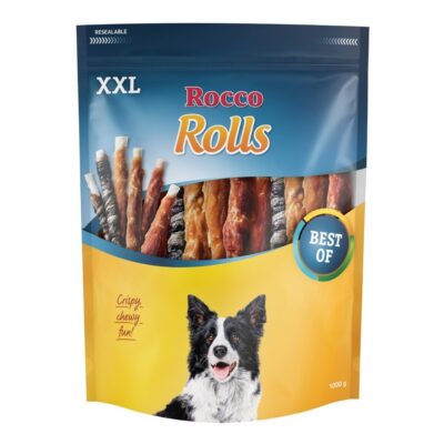 2x1kg Rocco Roll rágótekercs kutyasnack-mix: csirkemell
