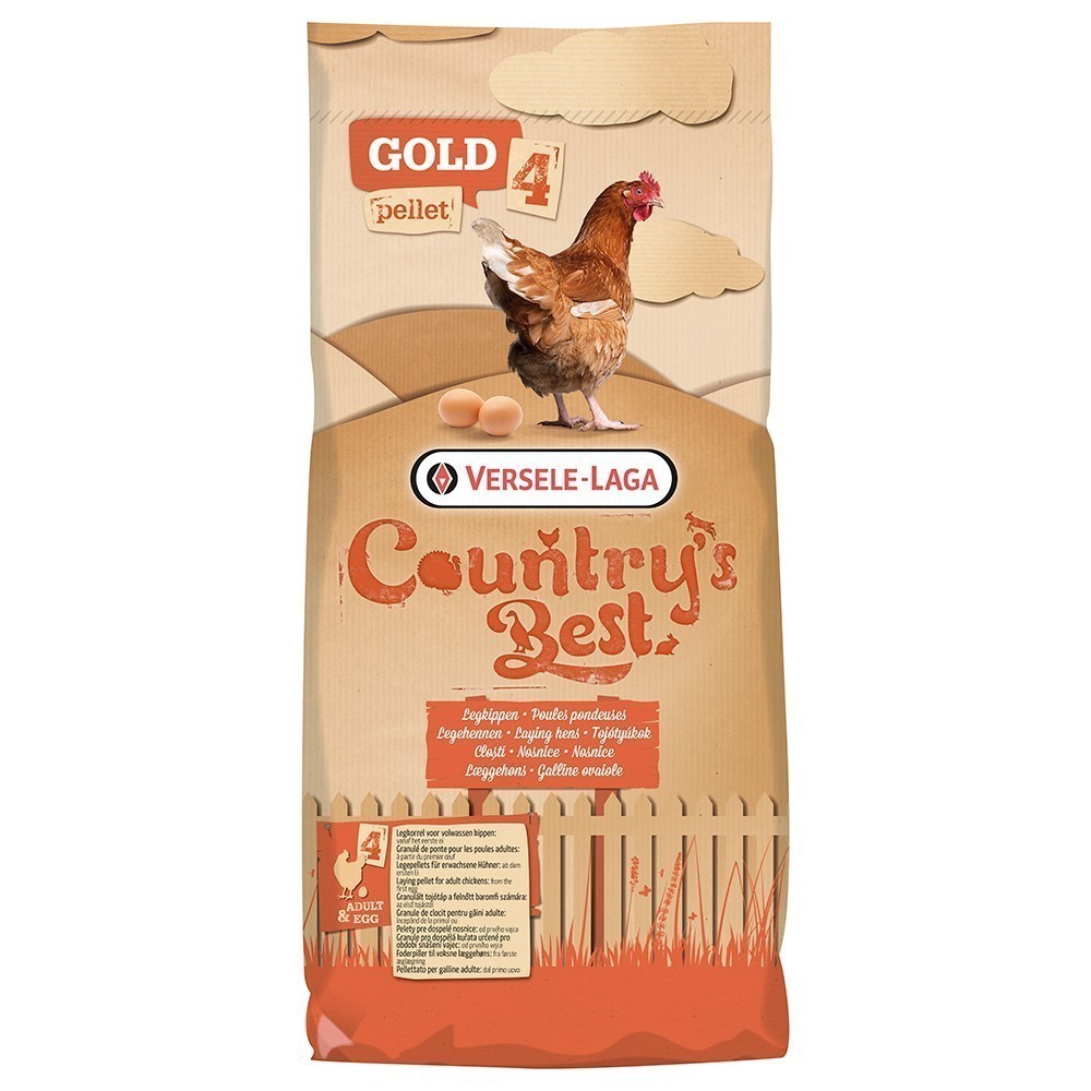 20kg Versele-Laga Country's Best GOLD 4 Pellet tojótyúkok számára - Kisállat kiegészítők webáruház - állateledelek