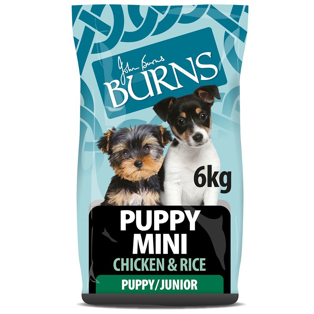 6kg Burns Puppy Mini csirke & rizs száraz kutyatáp - Kisállat kiegészítők webáruház - állateledelek