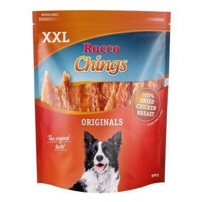 2x900g Rocco Chings szárított csirkemell kutyasnack XXL csomagban - Kisállat kiegészítők webáruház - állateledelek