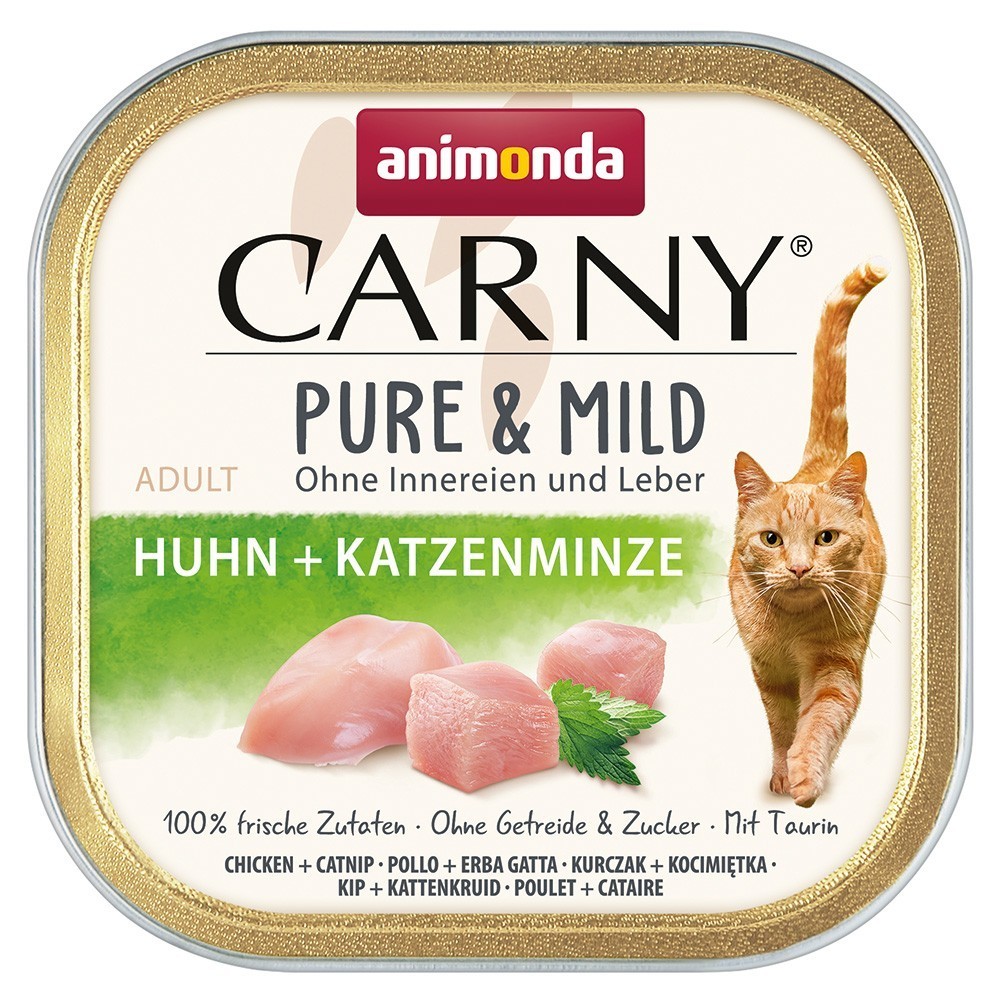 64x100g Animonda Carny Adult Pure & Mild Csirke + macskamenta nedves macskatáp - Kisállat kiegészítők webáruház - állateledelek