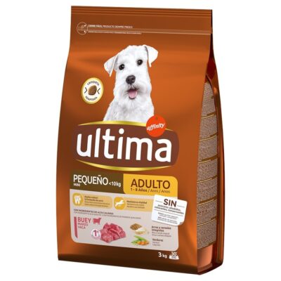 3kg Ultima Hund Mini Adult marha száraz kutyatáp - Kisállat kiegészítők webáruház - állateledelek