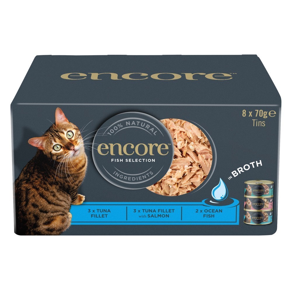 48x70g Encore Vegyes csomag halváltozatokkal (3 fajtával) konzerv nedves macskatáp - Kisállat kiegészítők webáruház - állateledelek