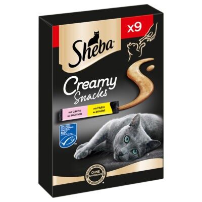 63x12g Sheba Creamy Csirke & lazac macskasnack - Kisállat kiegészítők webáruház - állateledelek