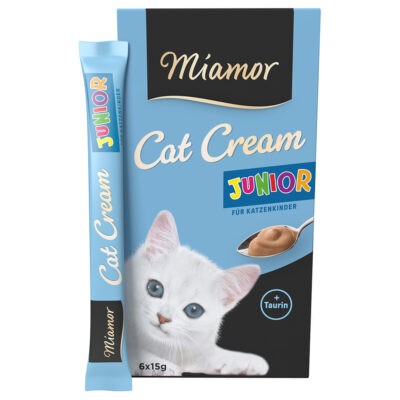 66x15g Miamor Cat Cream Junior-krém snack kiscicáknak - Kisállat kiegészítők webáruház - állateledelek