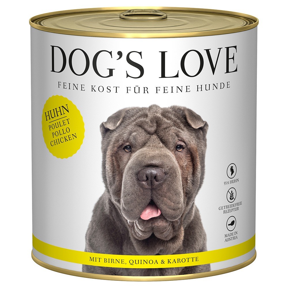 6x 800g Dog's Love Adult csirke nedves kutyaeledel - Kisállat kiegészítők webáruház - állateledelek