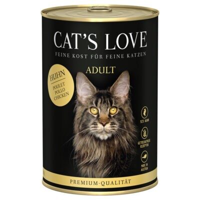 12x400g Cat's Love Csirke pur nedves macskatáp - Kisállat kiegészítők webáruház - állateledelek
