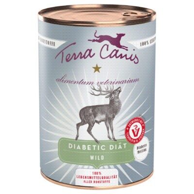 12x400g Terra Canis Alimentum Veterinarium Diabetic Diet vad nedves kutyatáp - Kisállat kiegészítők webáruház - állateledelek