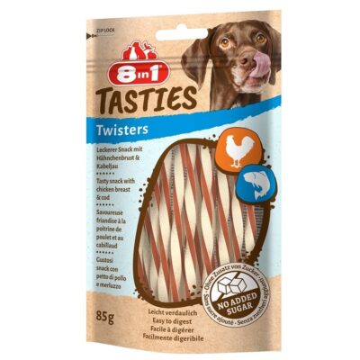 6x85g 8in1 Tasties Twisters csirke kutyasnack - Kisállat kiegészítők webáruház - állateledelek