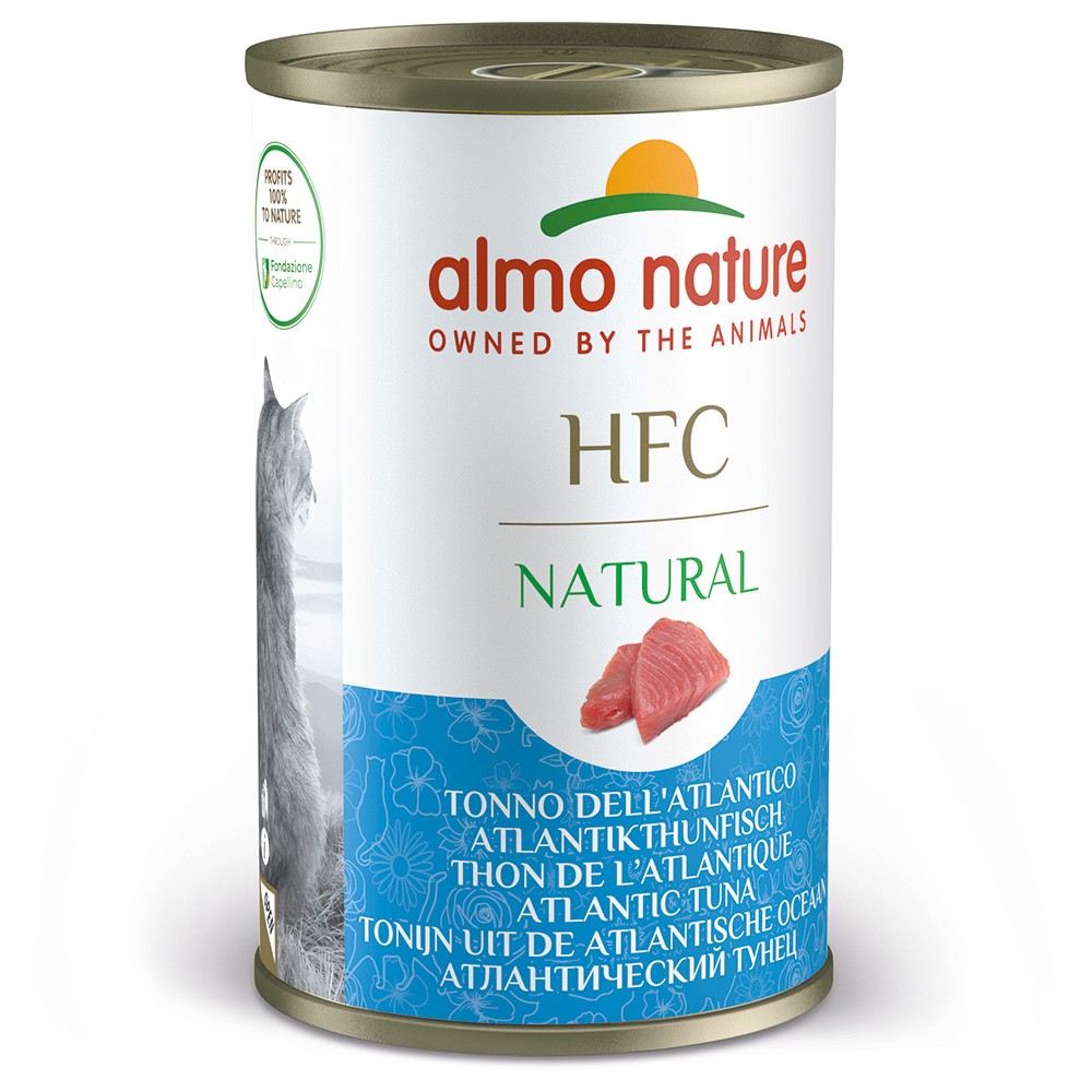 Almo Nature HFC gazdaságos csomag 12 x 140 g - Atlanti-óceáni tonhal - Kisállat kiegészítők webáruház - állateledelek