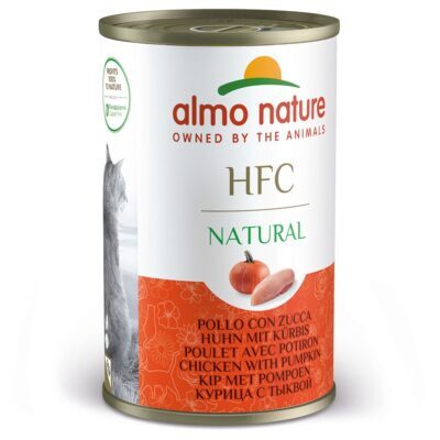 Almo Nature HFC gazdaságos csomag 12 x 140 g - Csirke & sütőtök - Kisállat kiegészítők webáruház - állateledelek