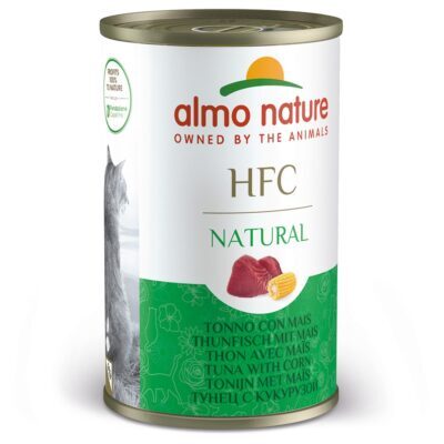 Almo Nature HFC gazdaságos csomag 12 x 140 g - Tonhal & kukorica - Kisállat kiegészítők webáruház - állateledelek
