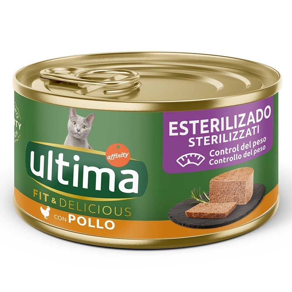 Ultima Fit Delicious Sterilized gazdaságos csomag 48 x 85 g - Csirke - Kisállat kiegészítők webáruház - állateledelek