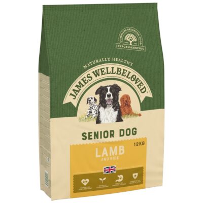 12kg James Wellbeloved Senior Dog Hypoallergenic bárány & rizs száraz kutyatáp - Kisállat kiegészítők webáruház - állateledelek