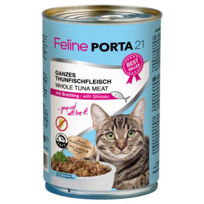 Feline Porta 21 gazdaságos csomag - 24 x 400 g - Tonhal & sprotni - Kisállat kiegészítők webáruház - állateledelek