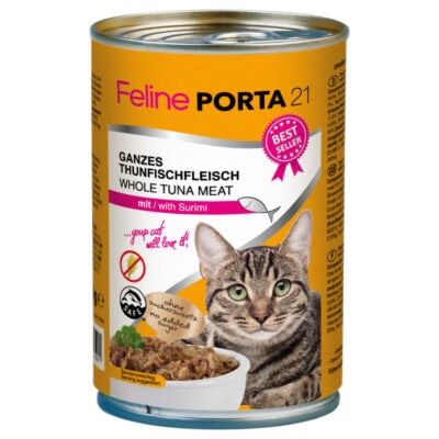 Feline Porta 21 gazdaságos csomag - 24 x 400 g - Tonhal & surimi - Kisállat kiegészítők webáruház - állateledelek