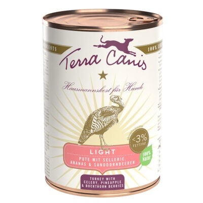 12x400g Terra Cani Light nedves kutyatáp- Pulyka