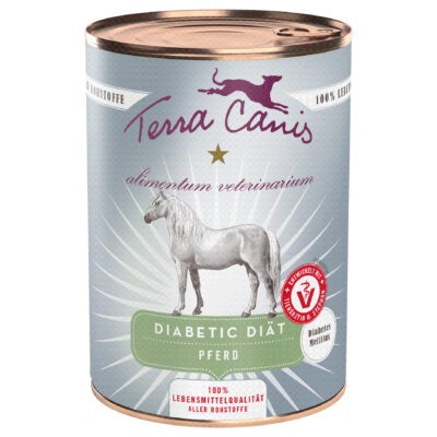 12x400g Terra Canis Alimentum Veterinarium Diabetic Diet ló nedves kutyatáp - Kisállat kiegészítők webáruház - állateledelek