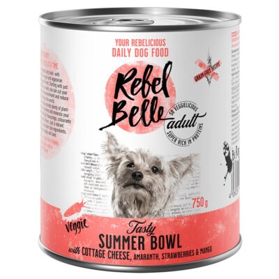 24x750g Rebel Belle Adult Tasty Summer Bowl veggie - gabonamentes  nedves kutyatáp 20+4 ingyen - Kisállat kiegészítők webáruház - állateledelek