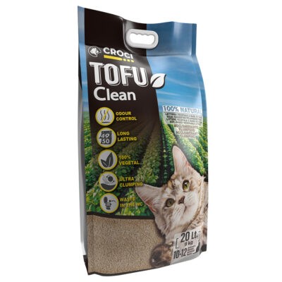 2x20 l (kb. 18 kg) Croci Tofu Clean macskaalom - Kisállat kiegészítők webáruház - állateledelek