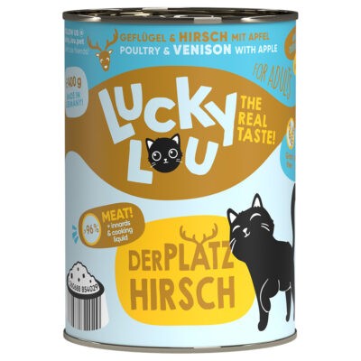 24x400g Lucky Lou Adult nedves macskatáp - Kisállat kiegészítők webáruház - állateledelek