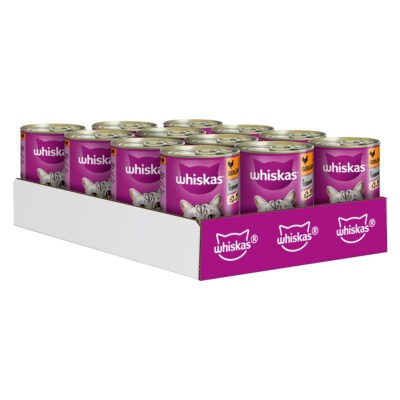 24x400g Whiskas 1+ szárnyas pástétomban nedves macskatáp konzerv - Kisállat kiegészítők webáruház - állateledelek