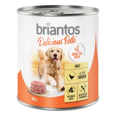 24x800g Briantos Delicious Paté Csirke nedves kutyatáp - Kisállat kiegészítők webáruház - állateledelek