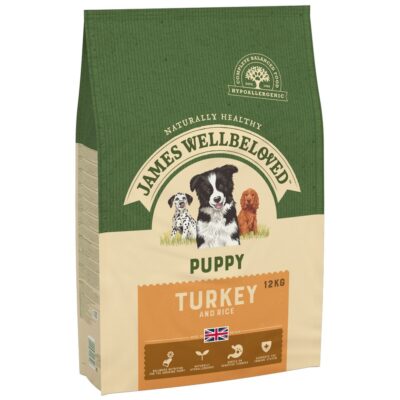 12kg James Wellbeloved Puppy pulyka & rizs  száraz kutyatáp 20% árengedménnyel - Kisállat kiegészítők webáruház - állateledelek