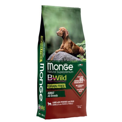 12kg Monge Bwild Grain Free All Breeds bárány