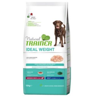 12kg Trainer Natural Weight Care Medium / Maxi száraz kutyatáp - Kisállat kiegészítők webáruház - állateledelek