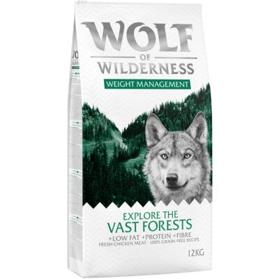 12kg Wolf of Wilderness "Explore The Vast Forests" - Weight Management  száraz kutyatáp - Kisállat kiegészítők webáruház - állateledelek