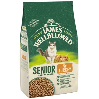 4kg James Wellbeloved Senior Cat Hypoallergenic pulyka & rizs száraz macskatáp - Kisállat kiegészítők webáruház - állateledelek